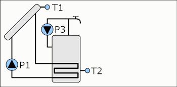 Соларен контролер Immsol 51 - работна схема 1