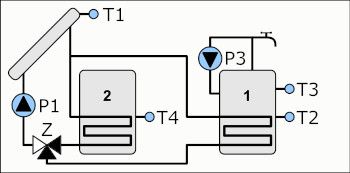 Соларен контролер Immsol 51 - работна схема 6 Соларен контролер Immsol 51 - работна схема 6