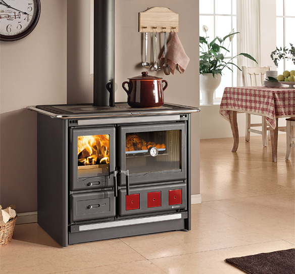 Готварска печка на дърва Rosa XXL - черен цвят