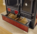 Готварска печка на дърва Rosa Reverse - контейнер за дърва