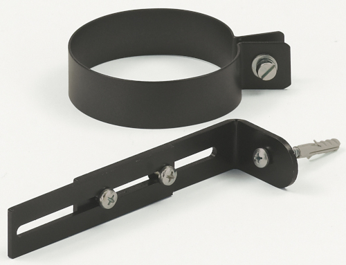 Скоба за димоотвод, черен мат